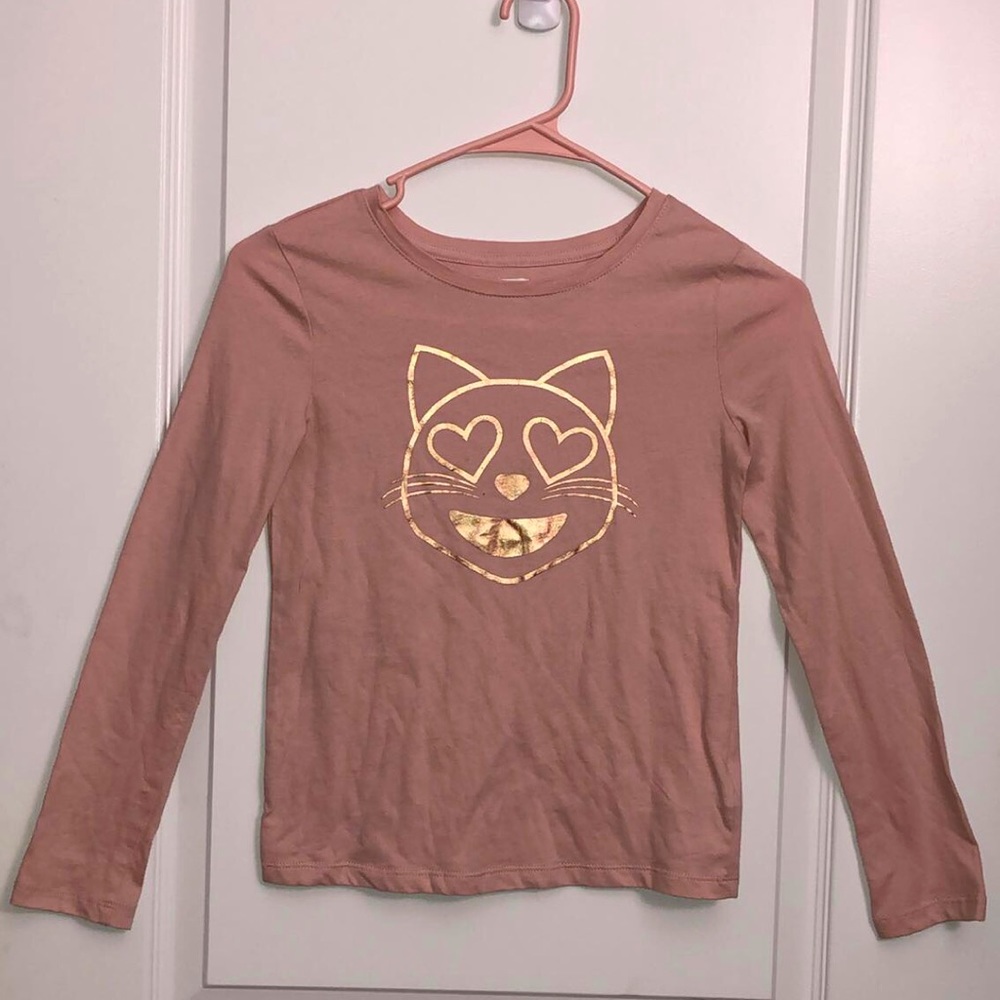 cute pink and gold cat sweater